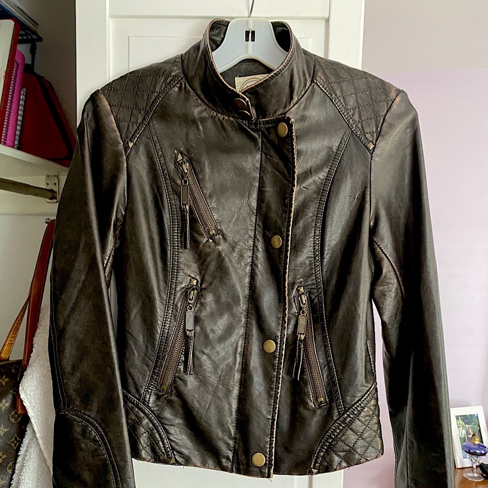 Faux leather jacket